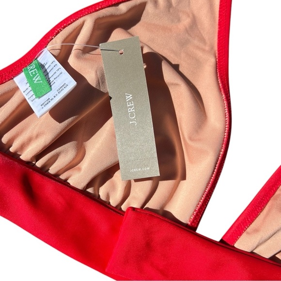 🌻NEW w.tags J Crew Red Halter Style Adjustable Bikini Top Multiple Sizes - Picture 7 of 9